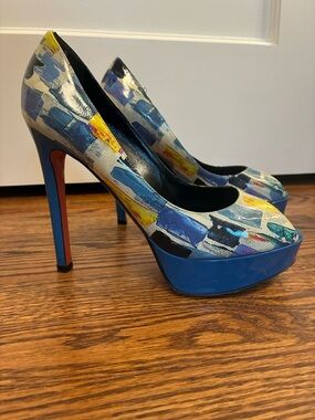 Baldinini Multi-Color Platform High Heel Pumps